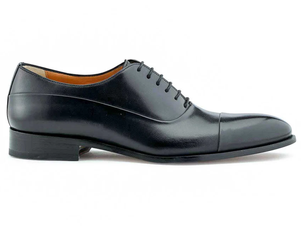 Luca Cap Toe Oxford in Black Antique