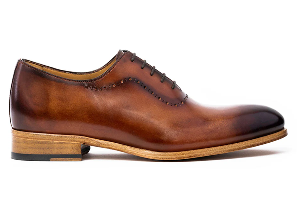 Spreza Brogue Wholecut in Brandy Nicol Patina