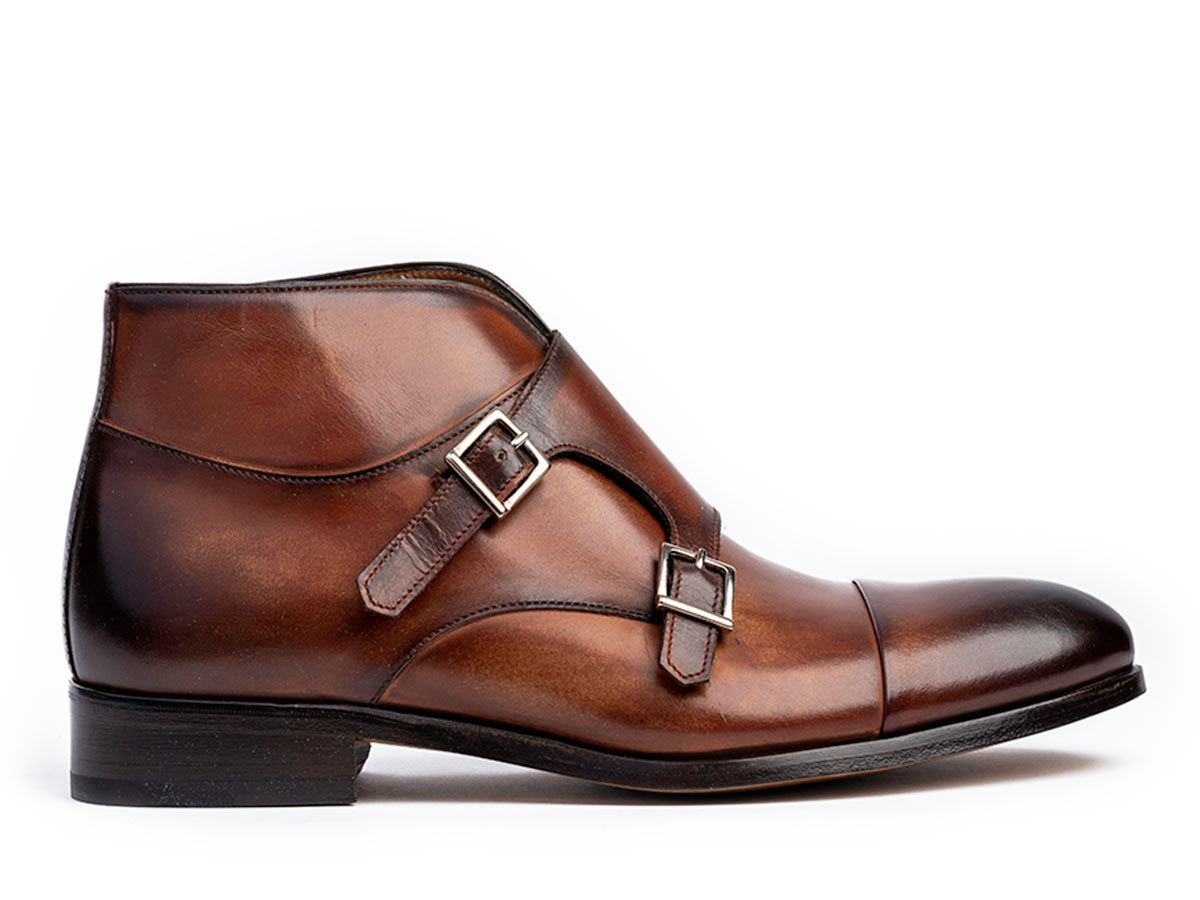 James Cap Toe Monkstrap Brandy Nicol Patina