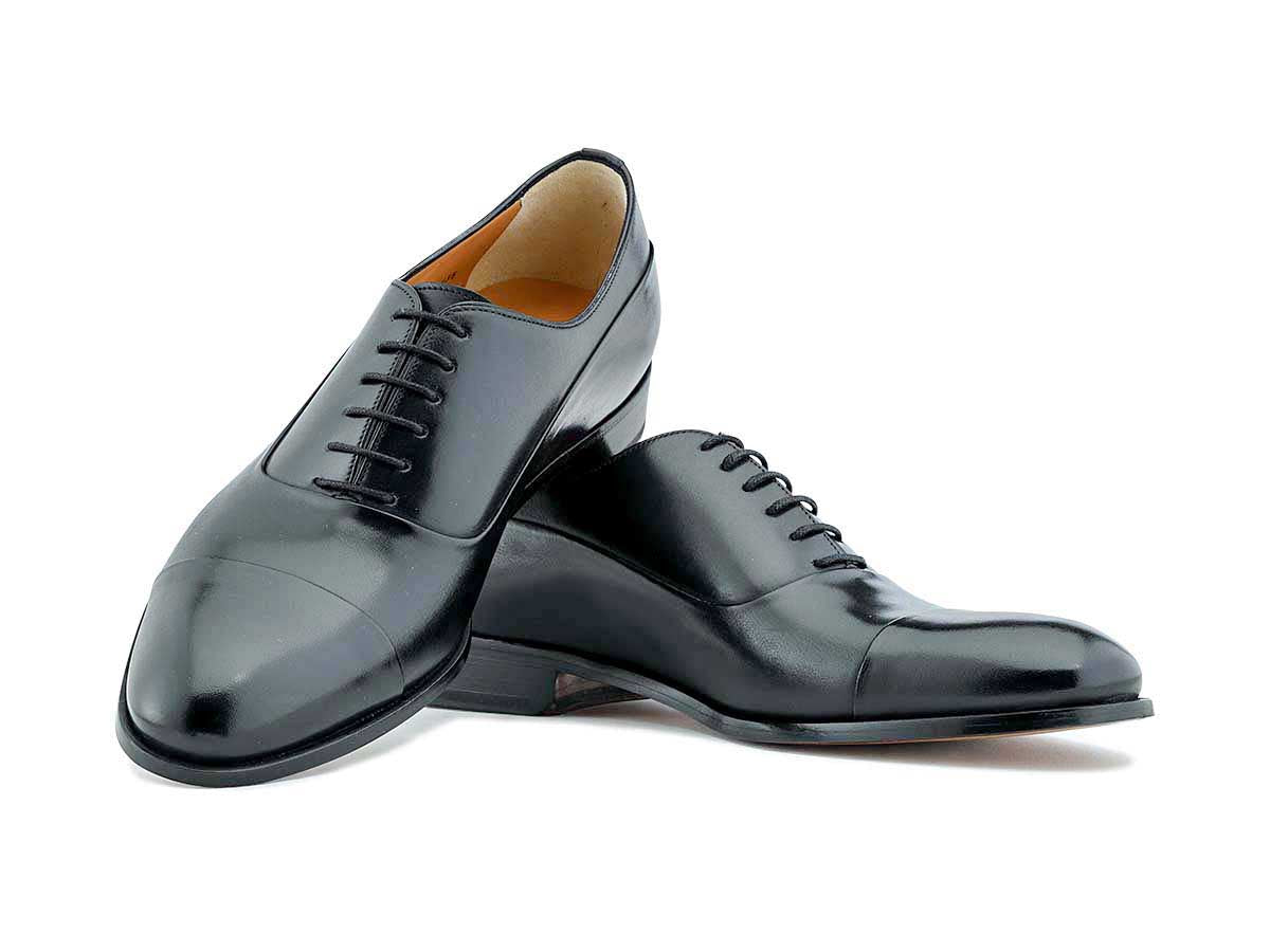 Luca Cap Toe Oxford in Black Antique