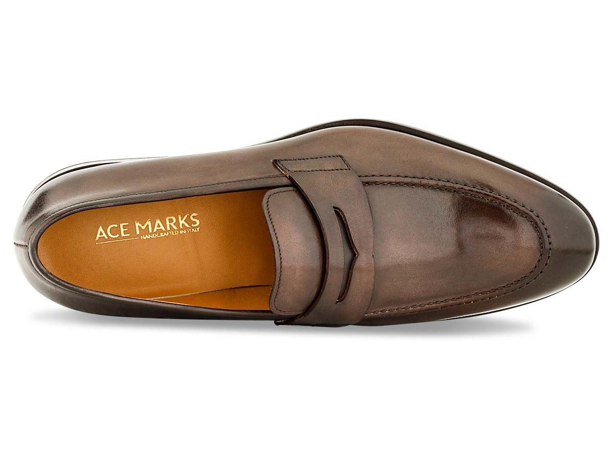 Greg Penny Loafer in Chocolate Nicol