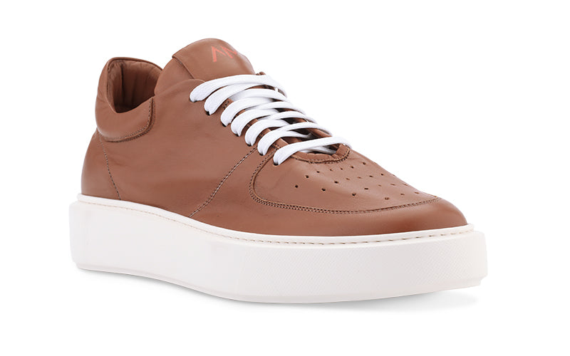 Kody Dress Sneaker in Brown Leather